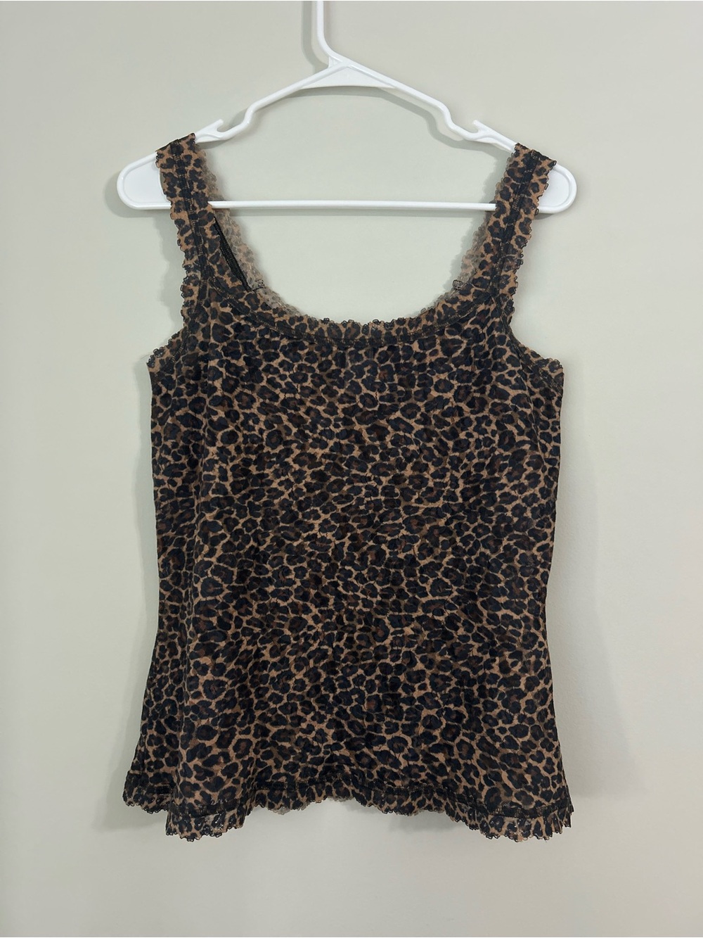 Hanky Panky Signature Lace Classic Cami Soft Sheer Preppy Boho Brown Black Large